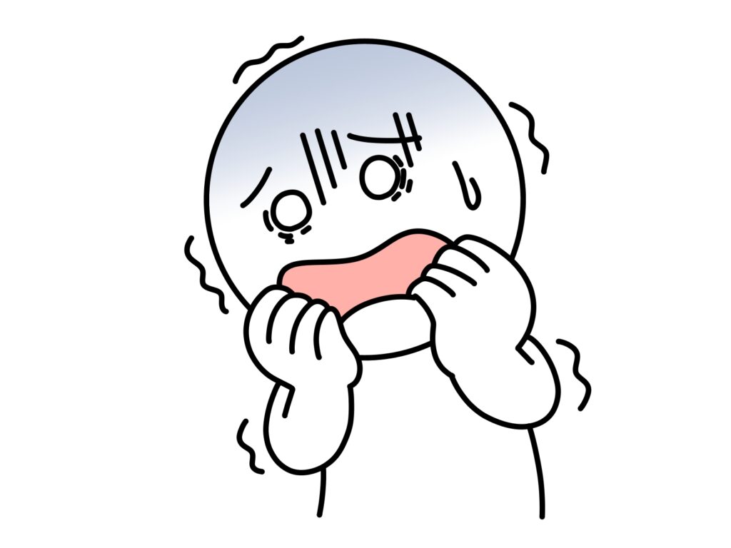 恐れている人のイメージ