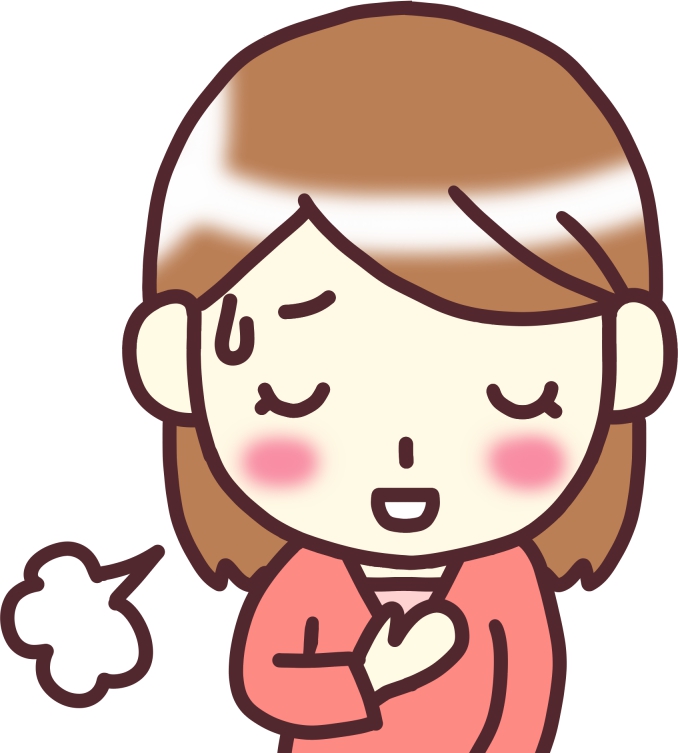 ほっとした女性のイラスト