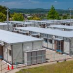 立ち並ぶ仮設住宅